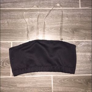 Cheerleading sports bras with clear straps Clearance