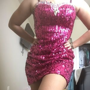 Sequined prom dress