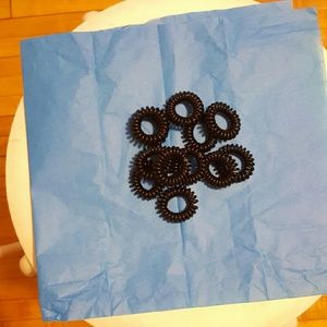 Lot of 12 spiral hairbands for long hair, NWOT