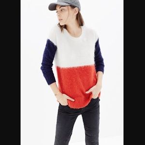 Madewell Brushed Pullover Sweater in Colorblock