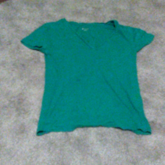 Blue v neck shirt