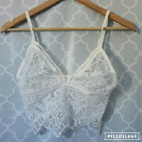 White Lace Bralette Top - Picture 2 of 4