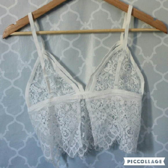 White Lace Bralette Top - Picture 3 of 4