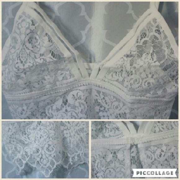 White Lace Bralette Top - Picture 4 of 4