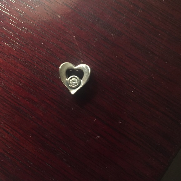 Heart Charm with jewel accent with XOXO charm - Picture 1 of 2