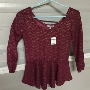 Charlotte Russe Peplum top