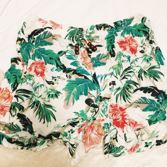 H&M Palm Print Shorts