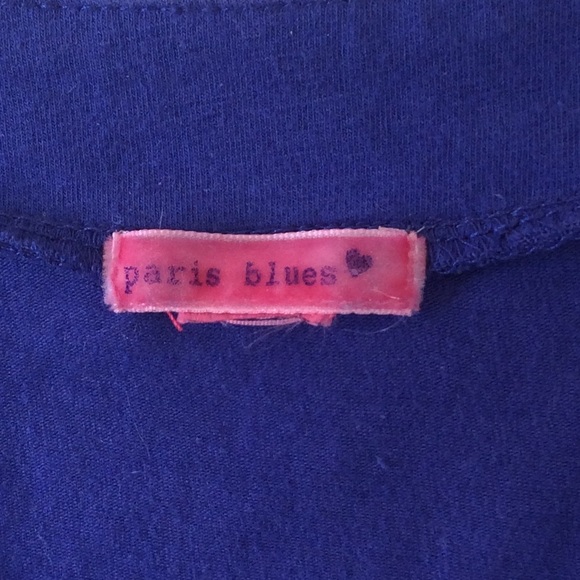 PARIS BLUES PURPLE V NECK TOP, SIZE SMALL - Picture 2 of 2