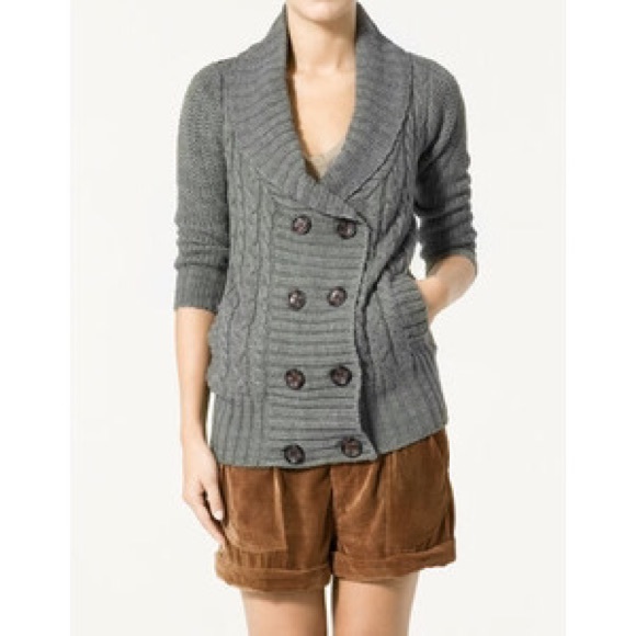 double button cardigan