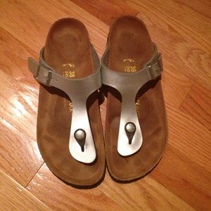 Silver Berkenstock sandals