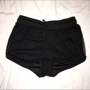 SOLD MERC Black mesh adjustable running shorts