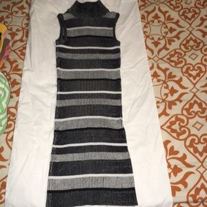 Turtle neck fitted sweater dress
