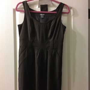 Loft linen dark brown dress