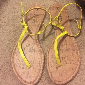 Neon Yellow sandals