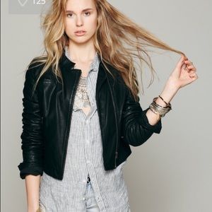 Free People vegan leather jacket