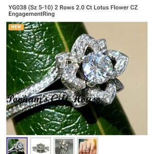 Floral Lotus 2.0 ct size 8 Ring