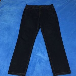 Plus size dark wash straight leg jeans!