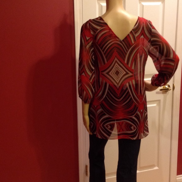 Express Tops - Express Printed Tunic Express Tops - Express Printed Tunic