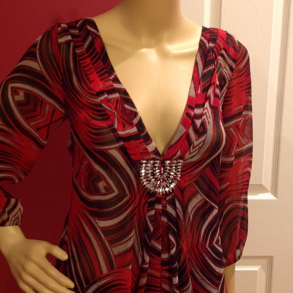 Express Tops - Express Printed Tunic Express Tops - Express Printed Tunic