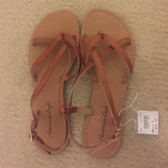Tan flat sandals