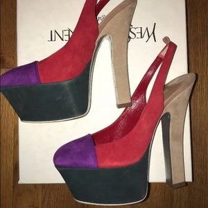 NEW Yves Saint Laurent suede sandals in size 36