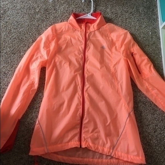 orange adidas coat