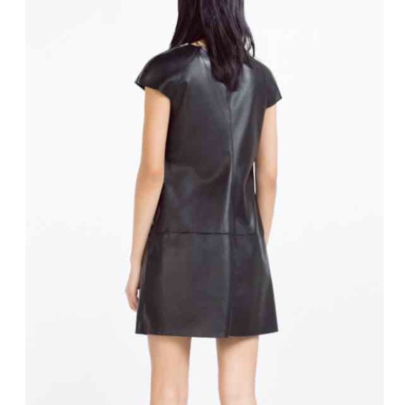 Zara Faux Leather Dress with Zip - Picture 2 of 3