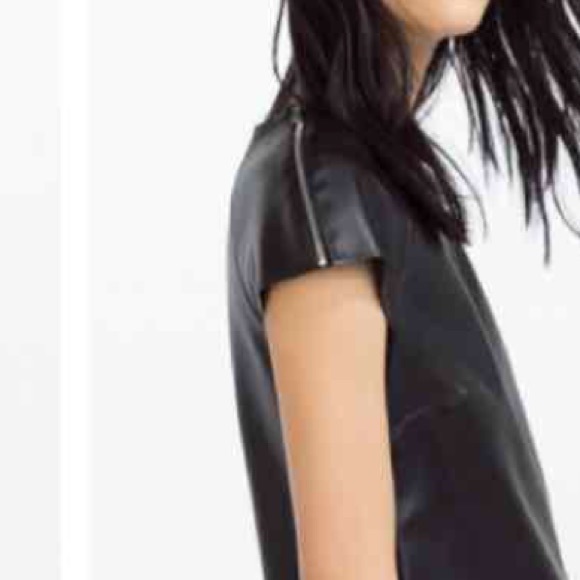 Zara Faux Leather Dress with Zip - Picture 3 of 3