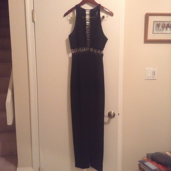 Cache Black cut out evening gown