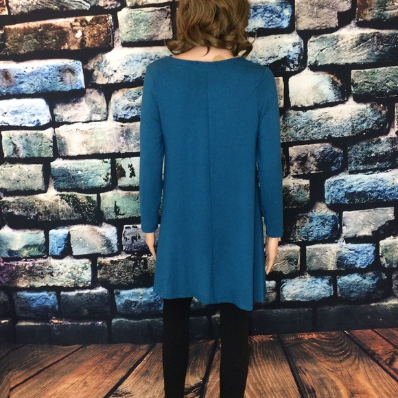 Teal Long Sleeve Tunic - Picture 3 of 3
