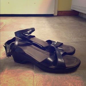 Black Dansko sandals, size 40