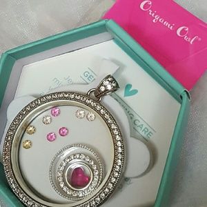 Legacy Silver Locket w Swarovski Crystals Nesting