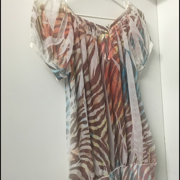 Zebra Print Sheer T Shirt