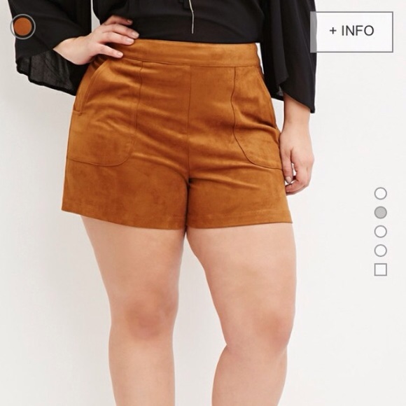 Forever 21 Pants - Faux suede high waisted shorts