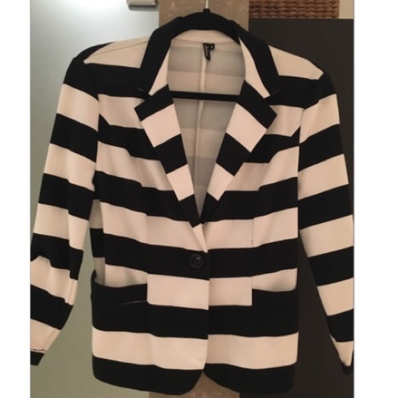 Nordstrom Modal Black Stripe Blazer - Picture 2 of 4