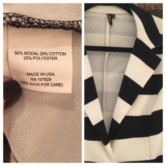 Nordstrom Modal Black Stripe Blazer - Picture 4 of 4