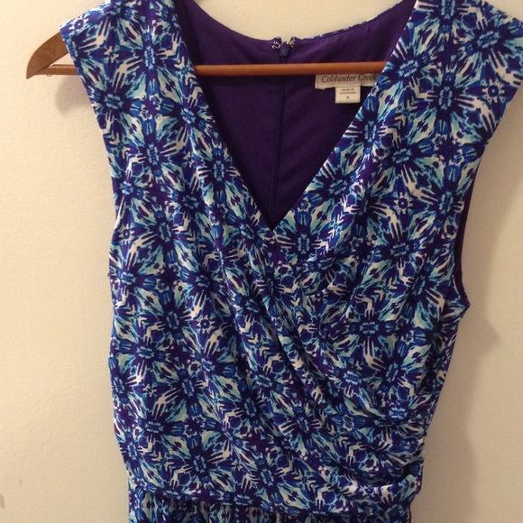 Coldwater Creek MultiColor Wrap-Look Dress - Picture 4 of 4