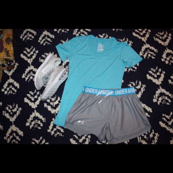 Turquoise Nike V-Neck