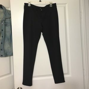 Black silky stretch pants