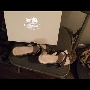 Coach wedge thong sandal
