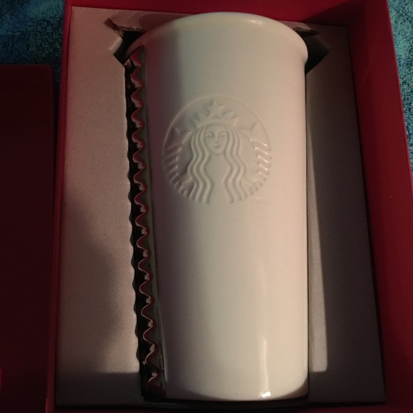 Starbucks Coffee White porcelain tall cup
