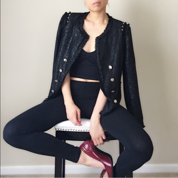Rock stud Contemporary classic tweed jacket - Picture 2 of 3