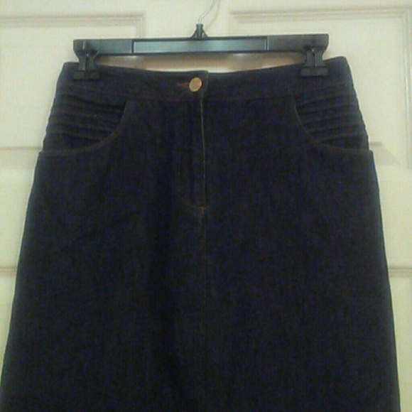 Armani Exchange blue jean skirt