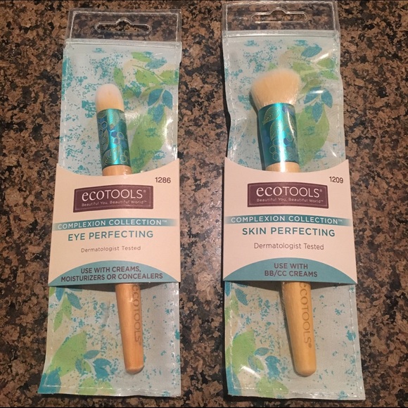 ECOTOOLS BEAUTY BRUSHES • 2 NEW IN SEALED PACKAGE