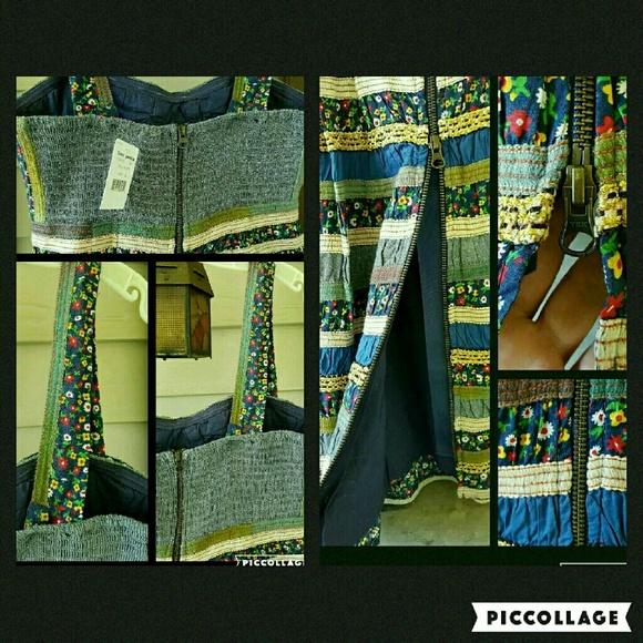 💣SOLD💥🌈 Free People NEW ROMANTICS Patchwork quilted. Dress - Picture 3 of 4