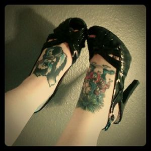 Classic Black Slingback Heels