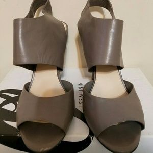 Nine West grey leather shoes