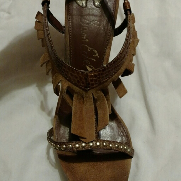 Sam Edelman Fringed Suede Wedges