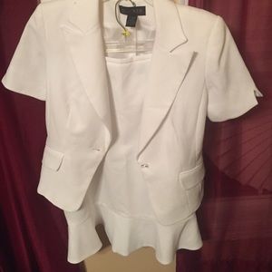 white skirt suit