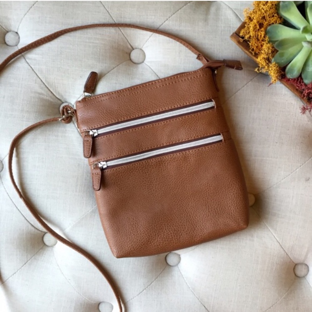 Tan crossbody bag